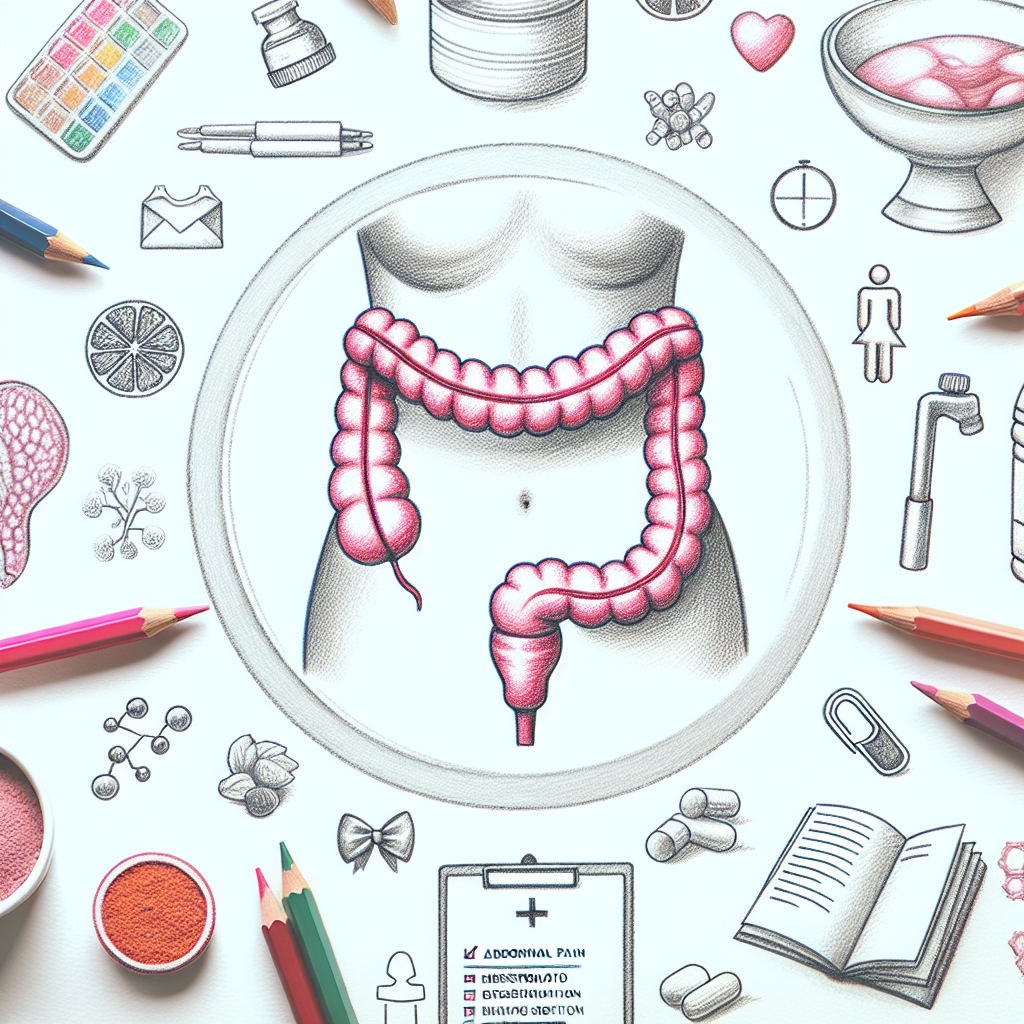 Pastelková ilustrace znázorňující téma: Zdraví břicha