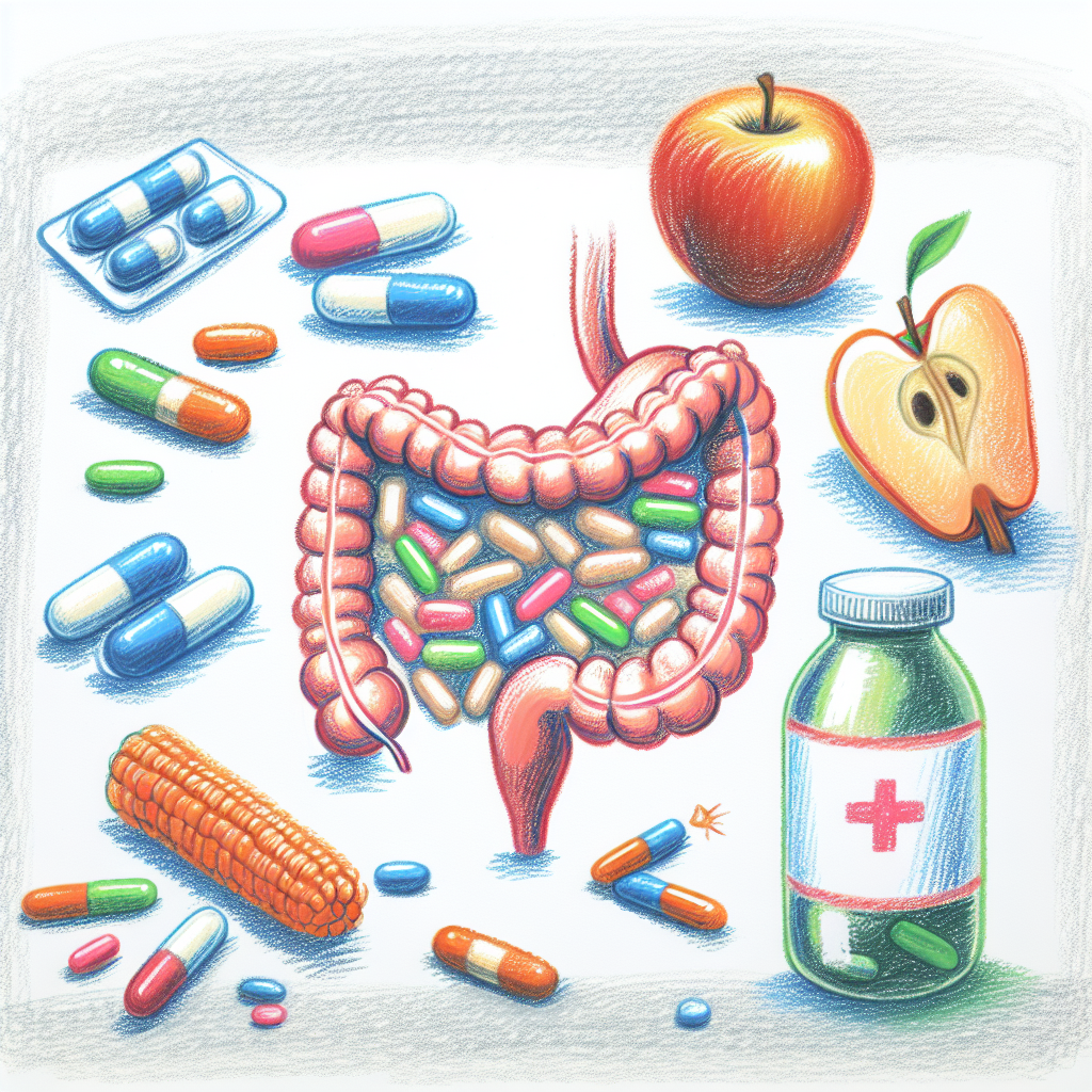 bolest-bricha-po-antibiotikach - Je nutné pochopit, že...... Pastelková ilustrace znázorňující téma: Zdraví