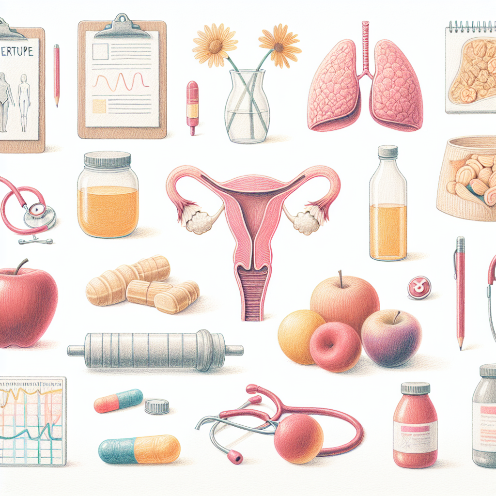 Pastelková ilustrace znázorňující téma: Zdraví žen