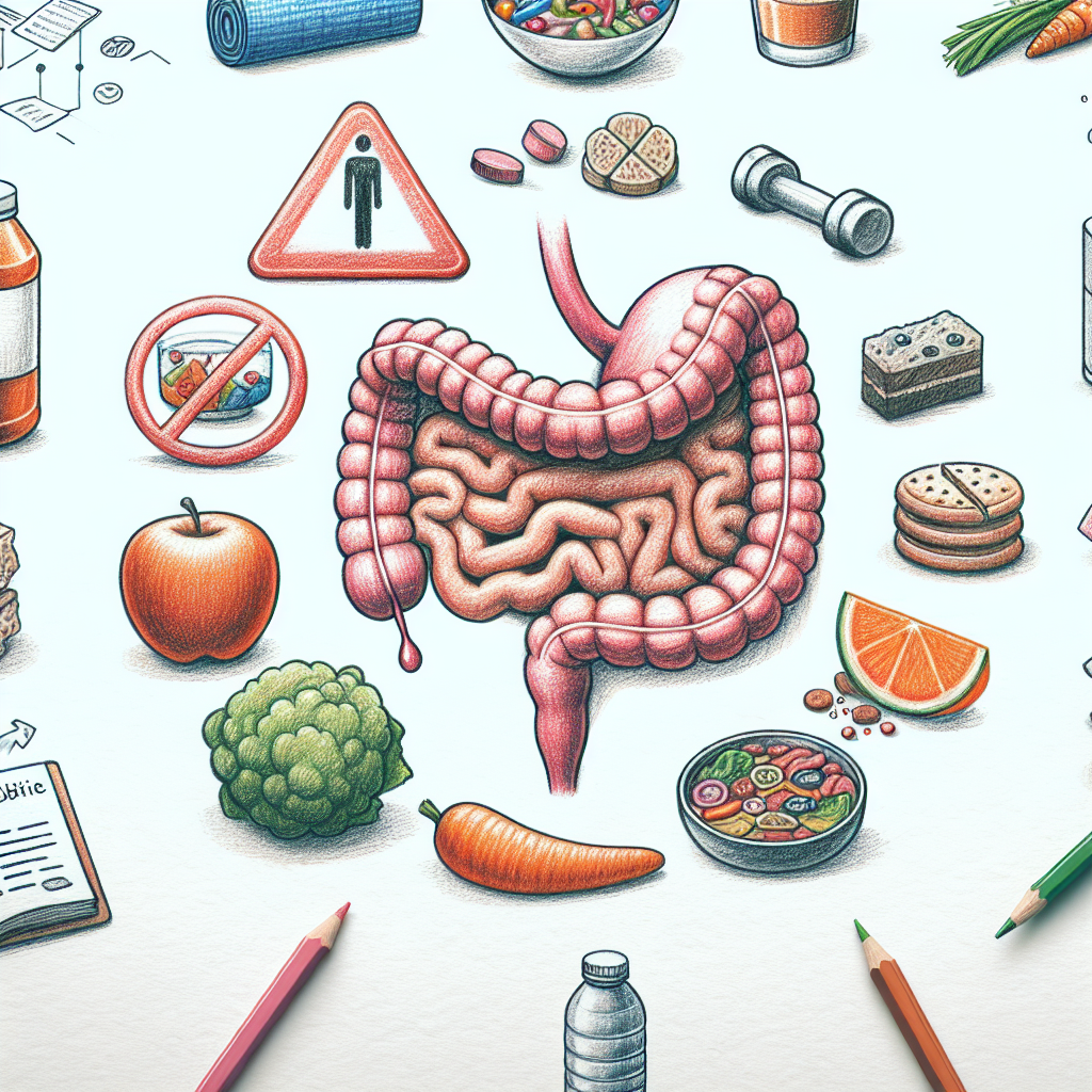 Pastelková ilustrace znázorňující téma: Trávicí zdraví