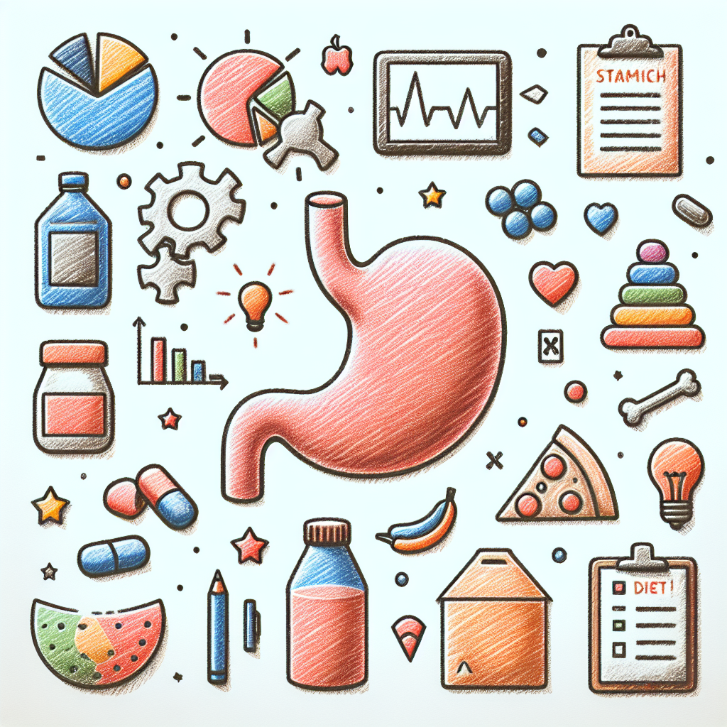 Pastelková ilustrace znázorňující téma: Zdraví břicha