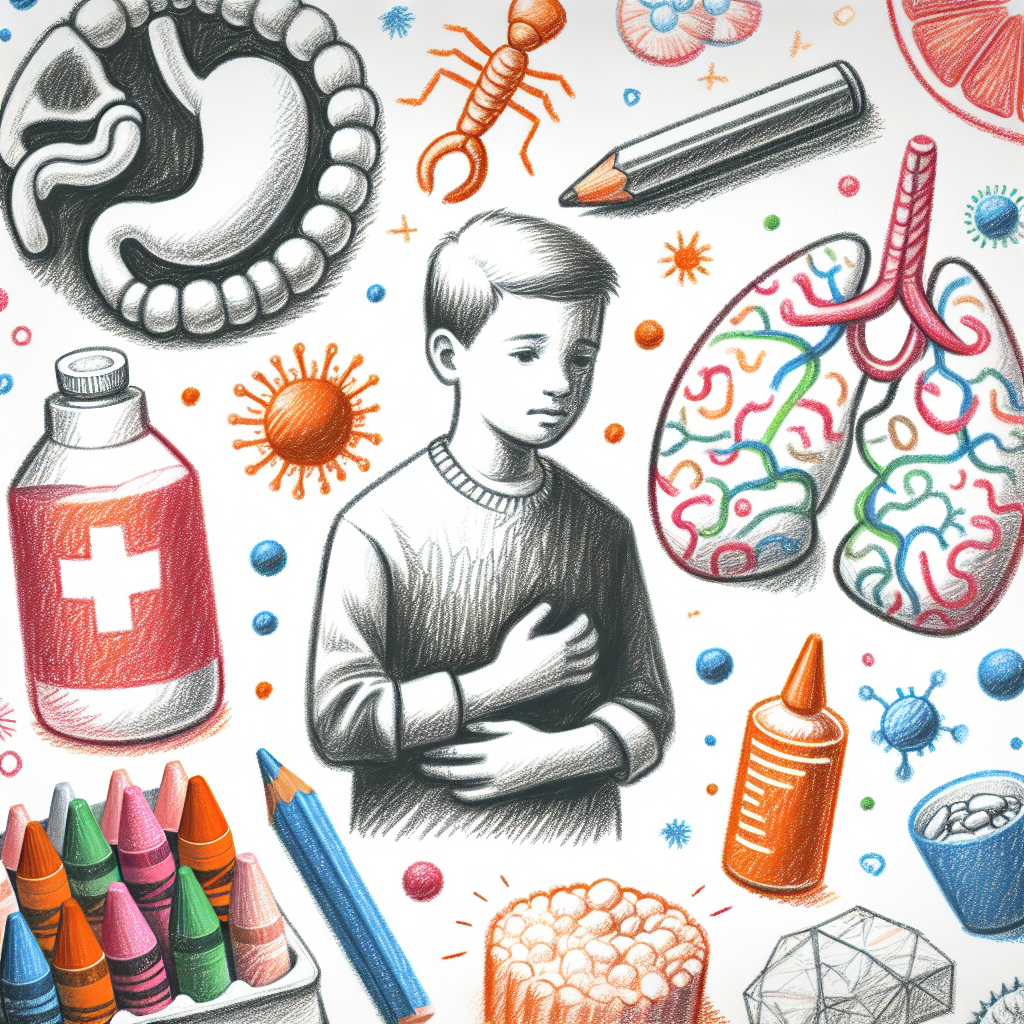 Pastelková ilustrace znázorňující téma: Zdraví dětí