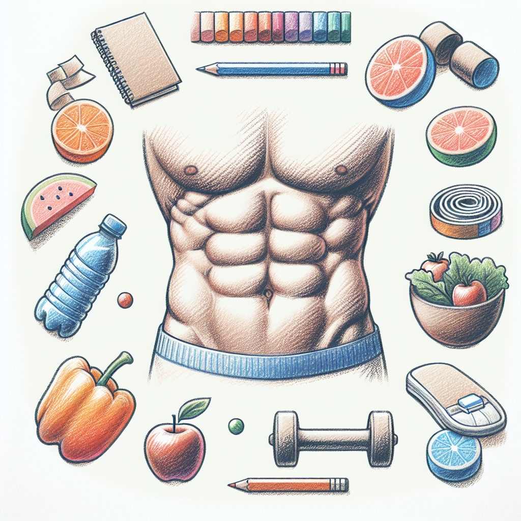 Pastelková ilustrace znázorňující téma: Zdraví a fitness