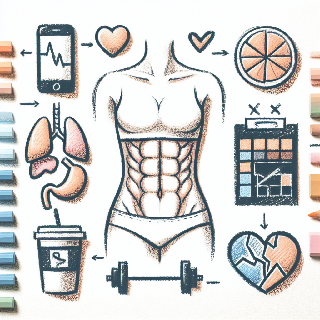 Pastelková ilustrace znázorňující téma: Zdraví a kondice