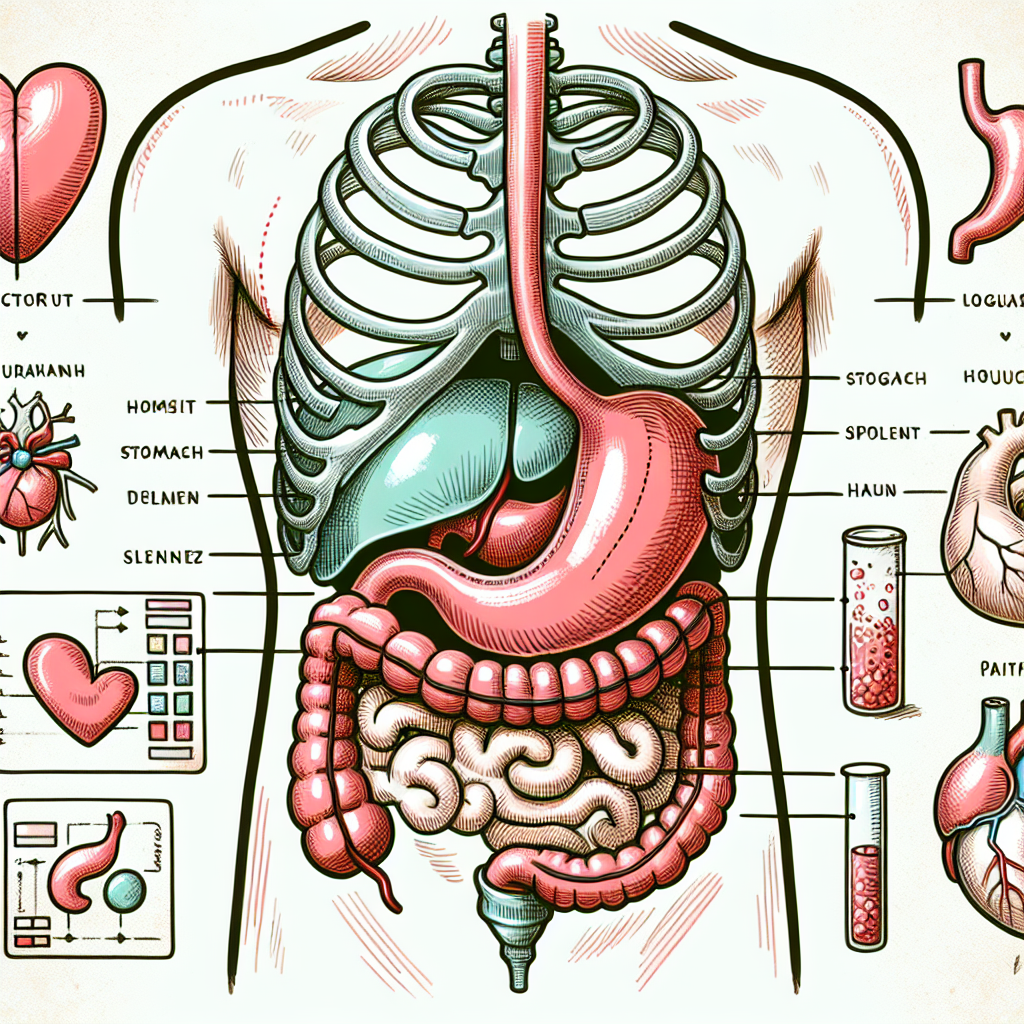 Orgány a zdraví levé strany břicha pod žebry