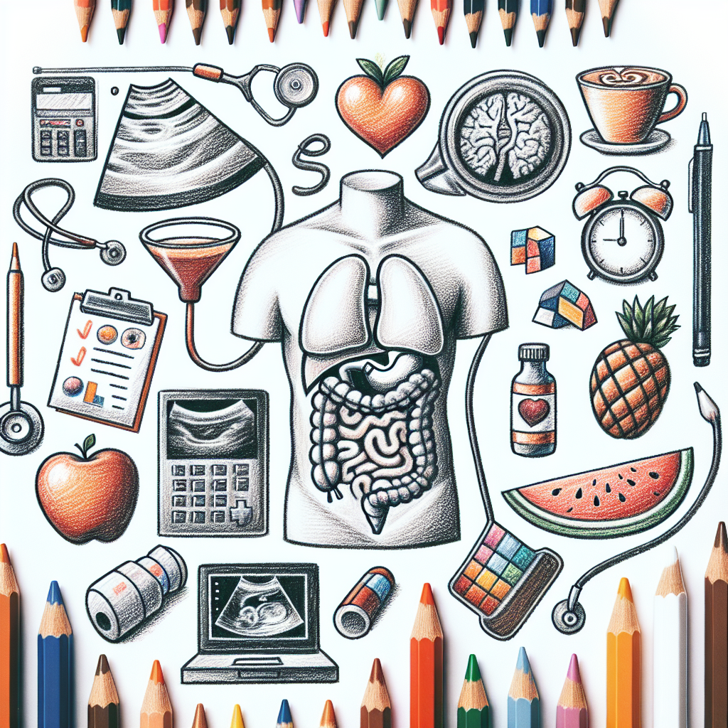 Pastelková ilustrace znázorňující téma: Zdraví a medicína