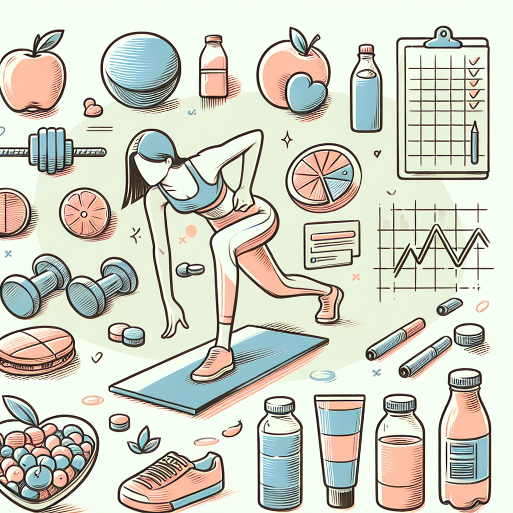 Pastelková ilustrace znázorňující téma: Zdraví a kondice