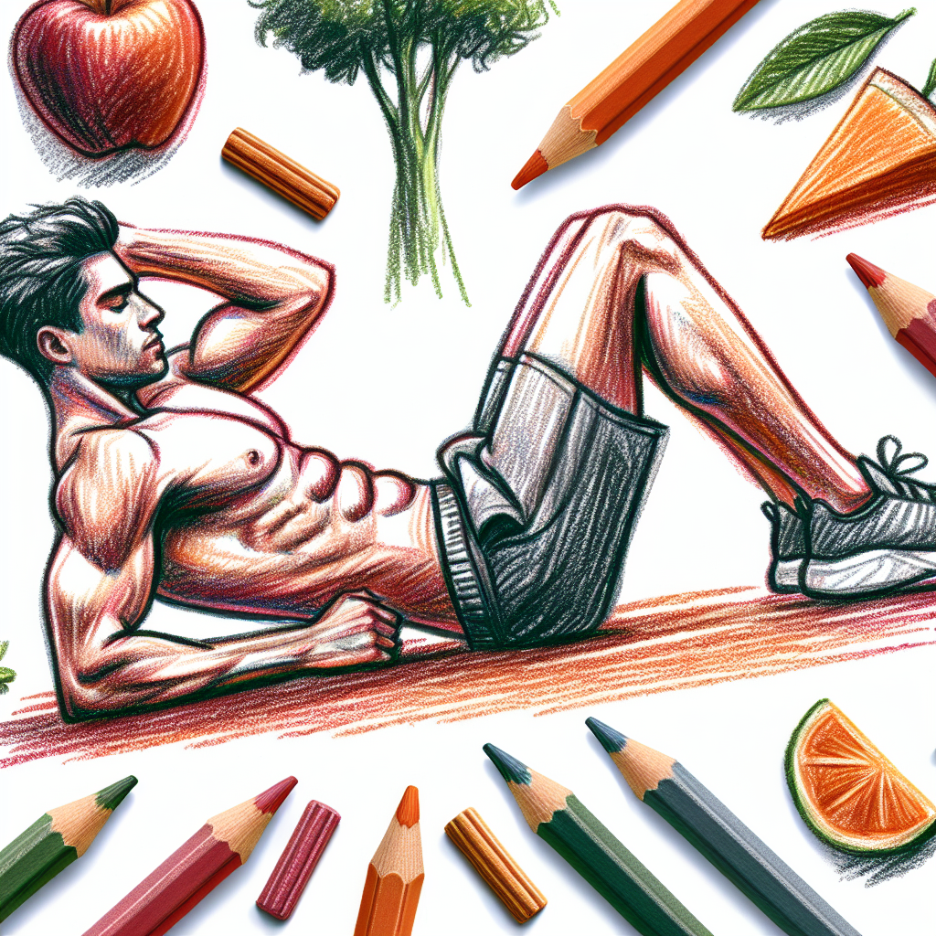 cviceni-na-bricho-ve-stoje - Je nutné pochopit, že...... Pastelková ilustrace znázorňující téma: Fitness