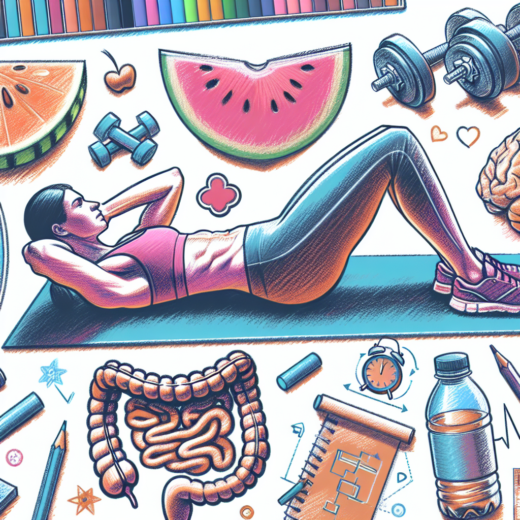 Pastelková ilustrace znázorňující téma: Fitness