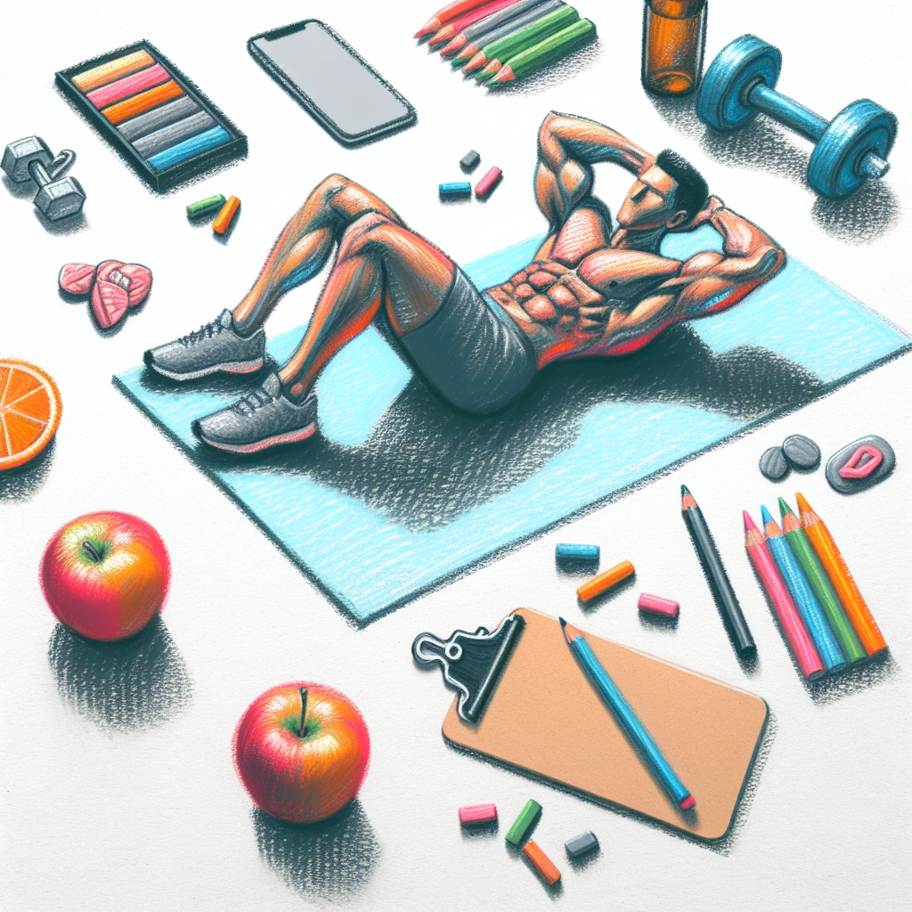 Pastelková ilustrace znázorňující téma: Cvičení