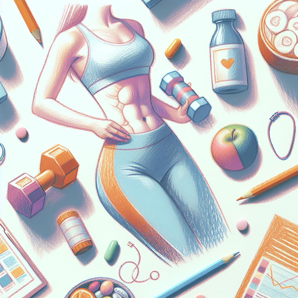 Pastelková ilustrace znázorňující téma: Zdravý životní styl