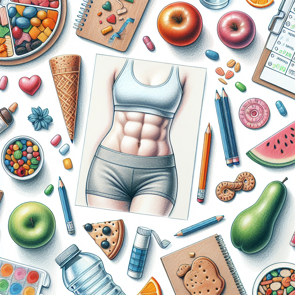 Pastelková ilustrace znázorňující téma: Diety a zdraví