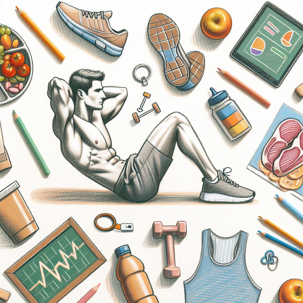 Pastelková ilustrace znázorňující téma: Zdravý životní styl