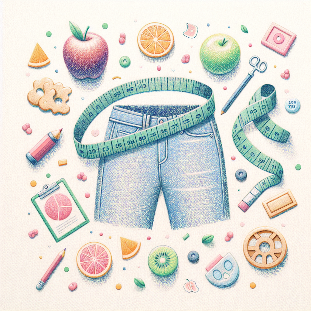 Pastelková ilustrace znázorňující téma: Hubnutí