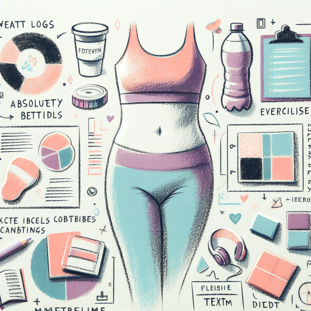 Pastelková ilustrace znázorňující téma: Hubnutí a zdraví