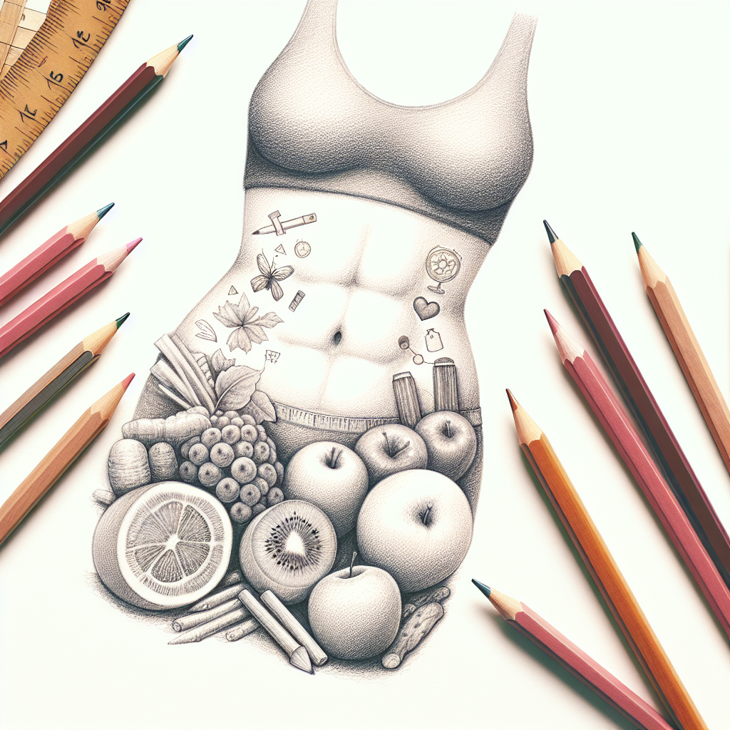 Pastelková ilustrace znázorňující téma: Hubnutí