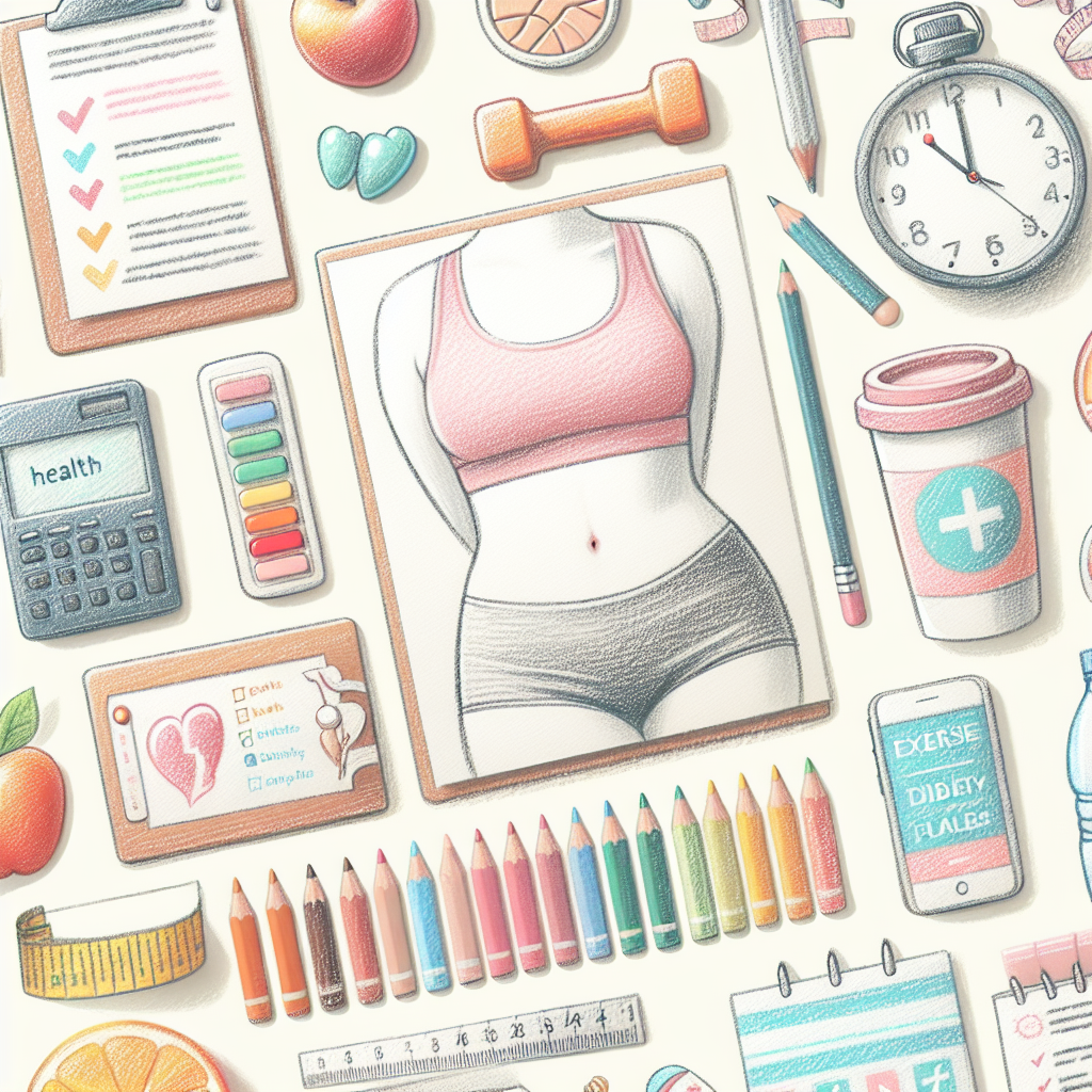 Pastelková ilustrace znázorňující téma: Zdraví a výživa