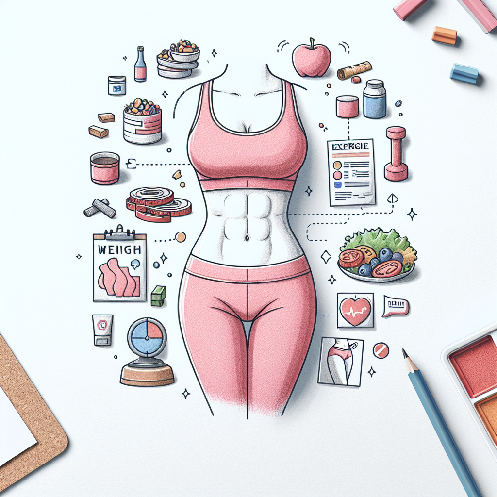 Pastelková ilustrace znázorňující téma: Zdraví a hubnutí