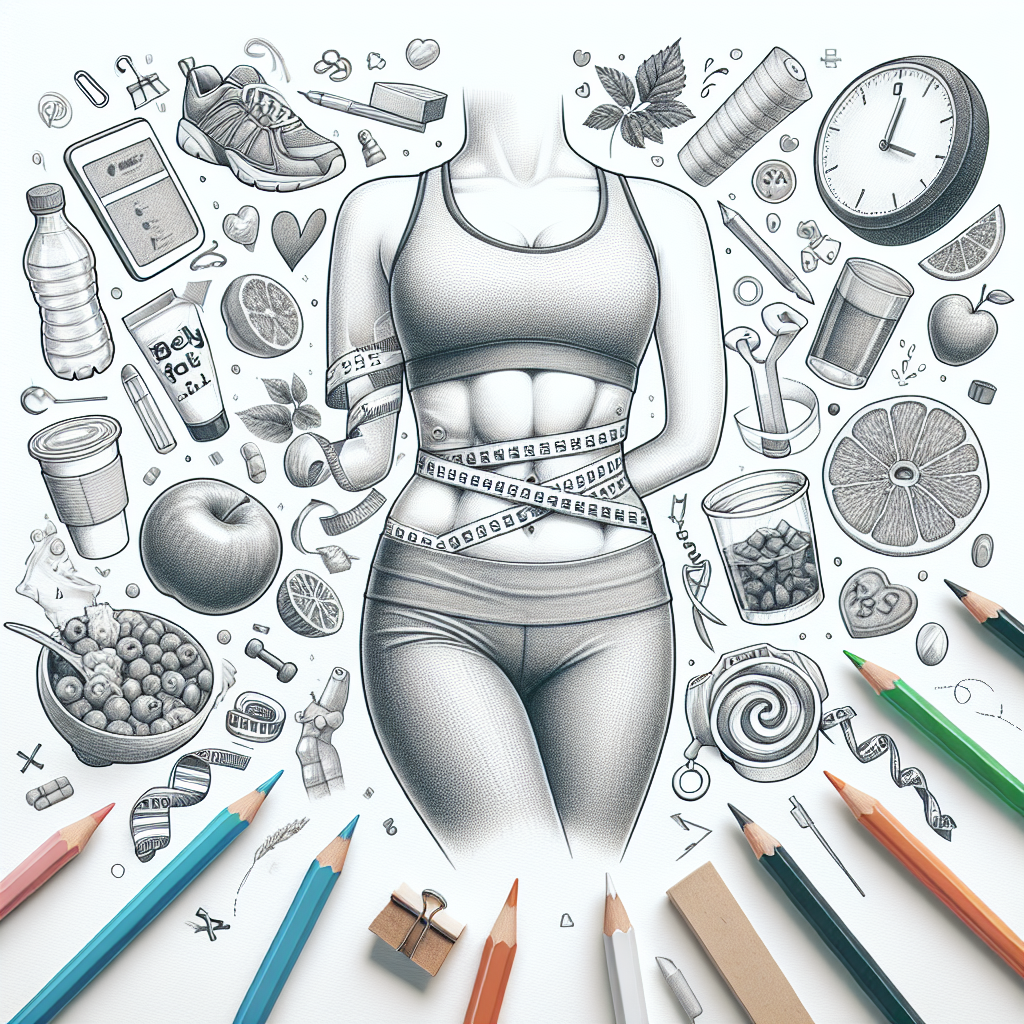 Pastelková ilustrace znázorňující téma: Hubnutí