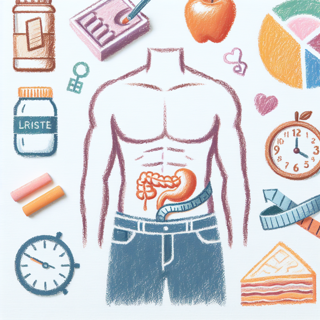 Pastelková ilustrace znázorňující téma: Hubnutí