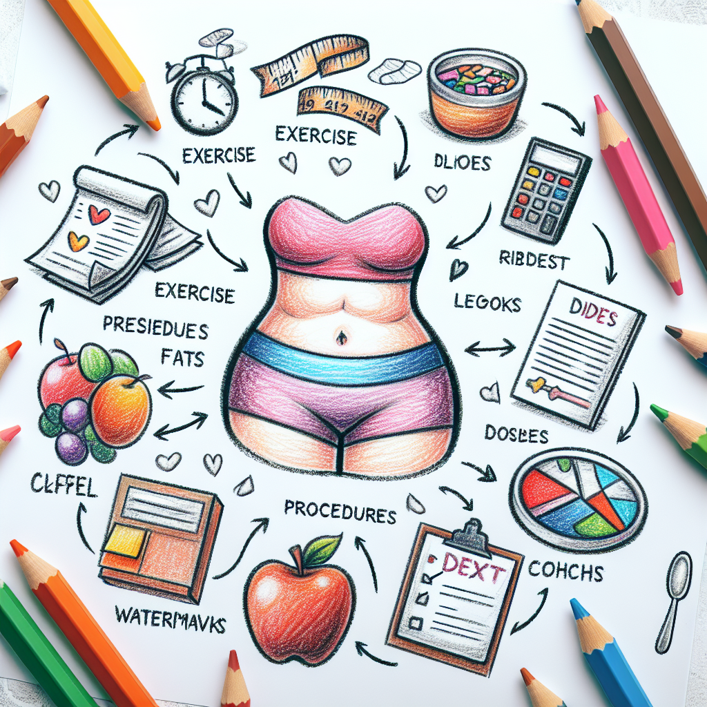 Pastelková ilustrace znázorňující téma: Hubnutí