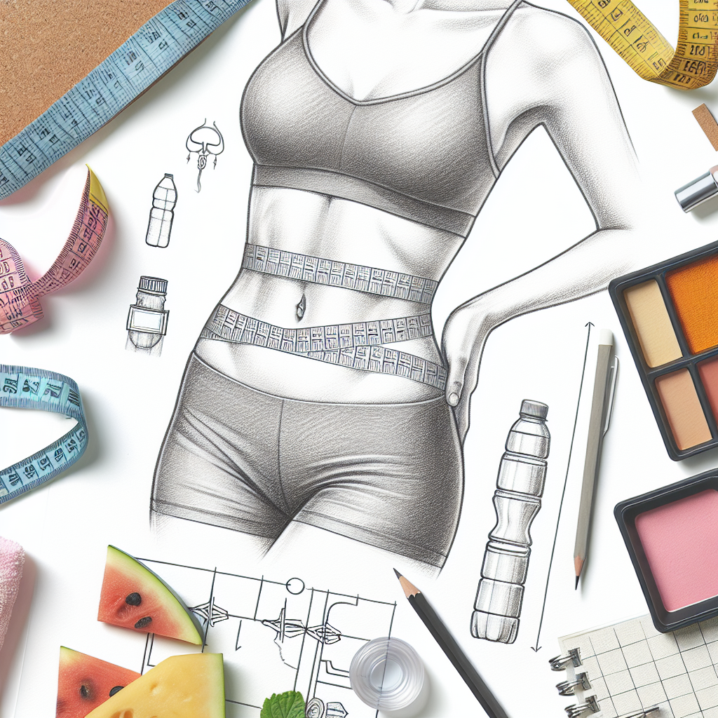 Pastelková ilustrace znázorňující téma: Hubnutí