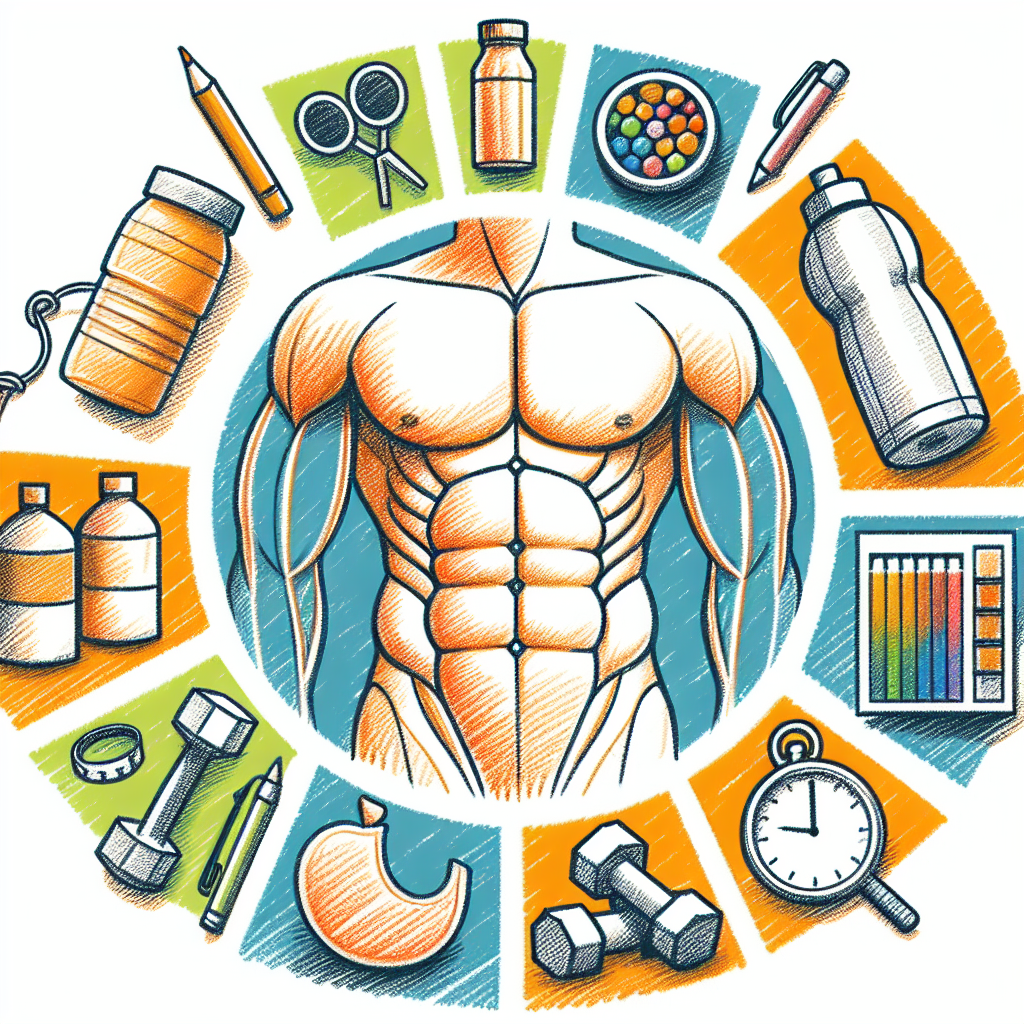 Pastelková ilustrace znázorňující téma: Zdraví a fitness