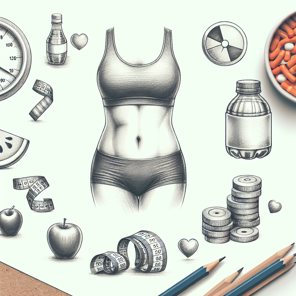 Pastelková ilustrace znázorňující téma: Hubnutí břicha