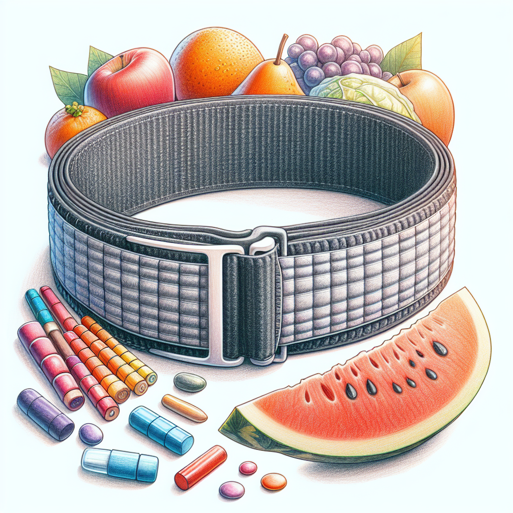 Pastelková ilustrace znázorňující téma: Doplňky pro hubnutí