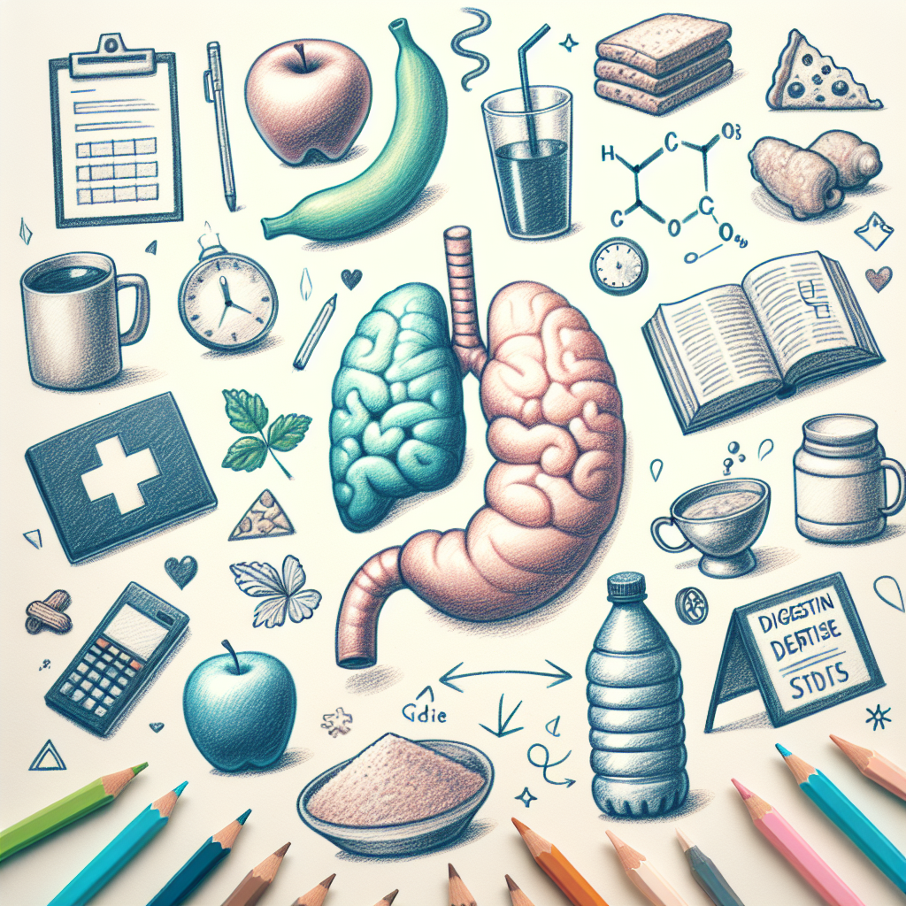 Pastelková ilustrace znázorňující téma: Zdraví břicha