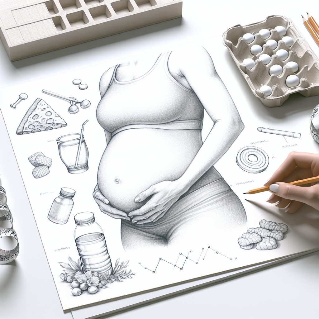 Pastelková ilustrace znázorňující téma: Těhotenství