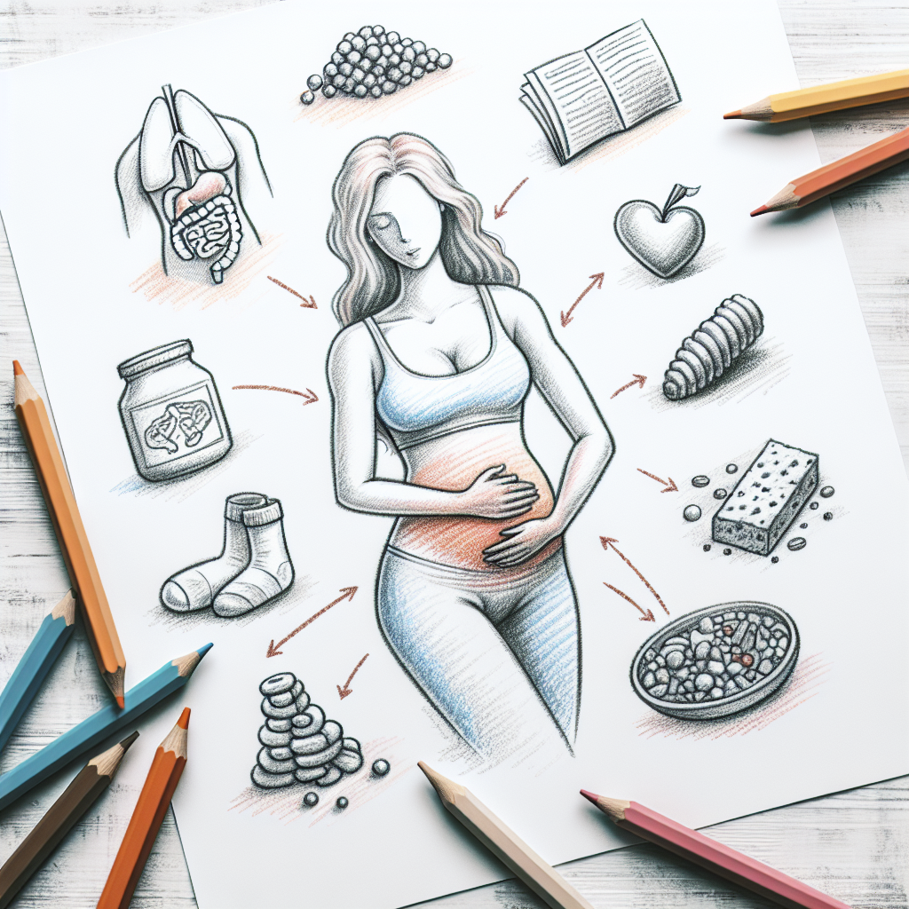 Pastelková ilustrace znázorňující téma: Těhotenství