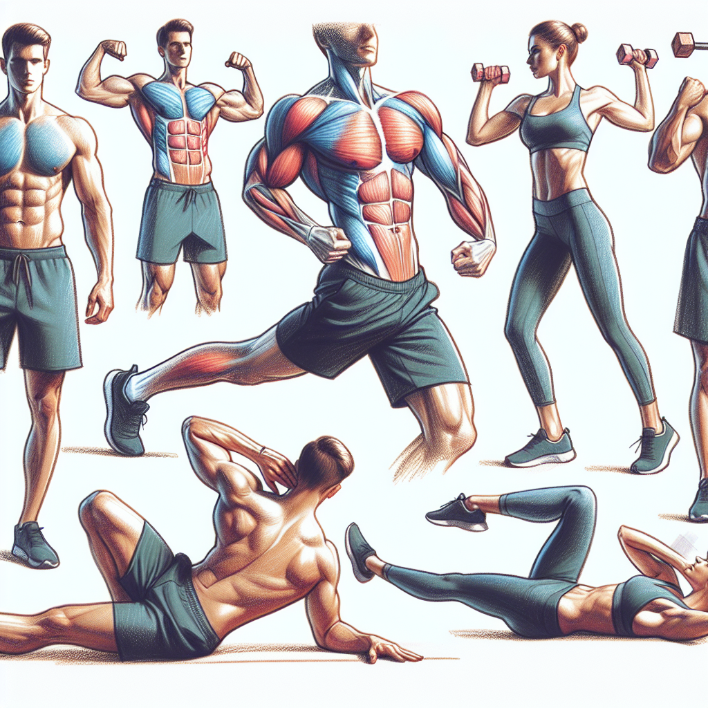 Pastelková ilustrace znázorňující téma: Cvičení