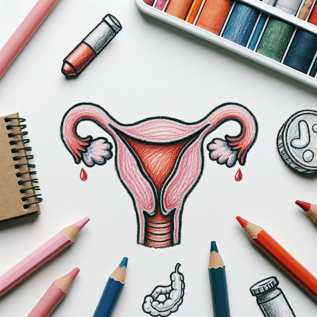 Pastelková ilustrace znázorňující téma: Hormonální terapie