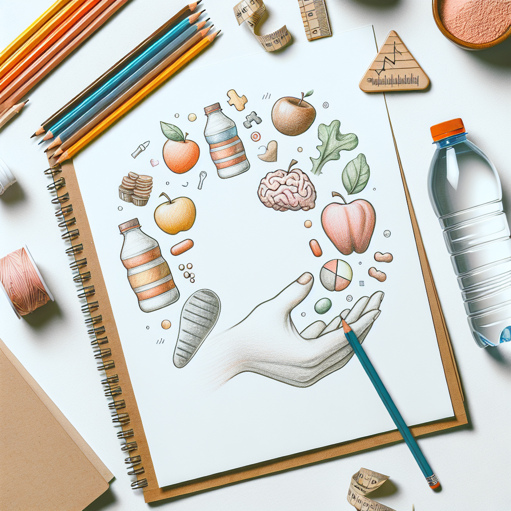 Pastelková ilustrace znázorňující téma: Zdravý životní styl