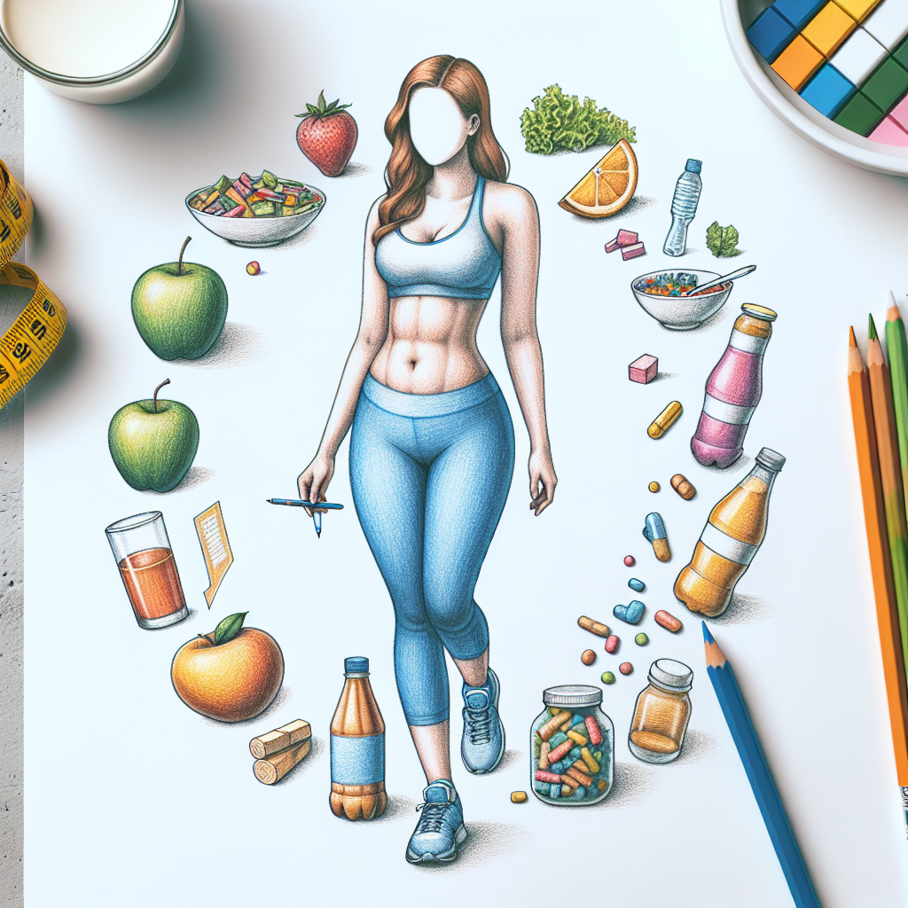 Pastelková ilustrace znázorňující téma: Zdraví a výživa