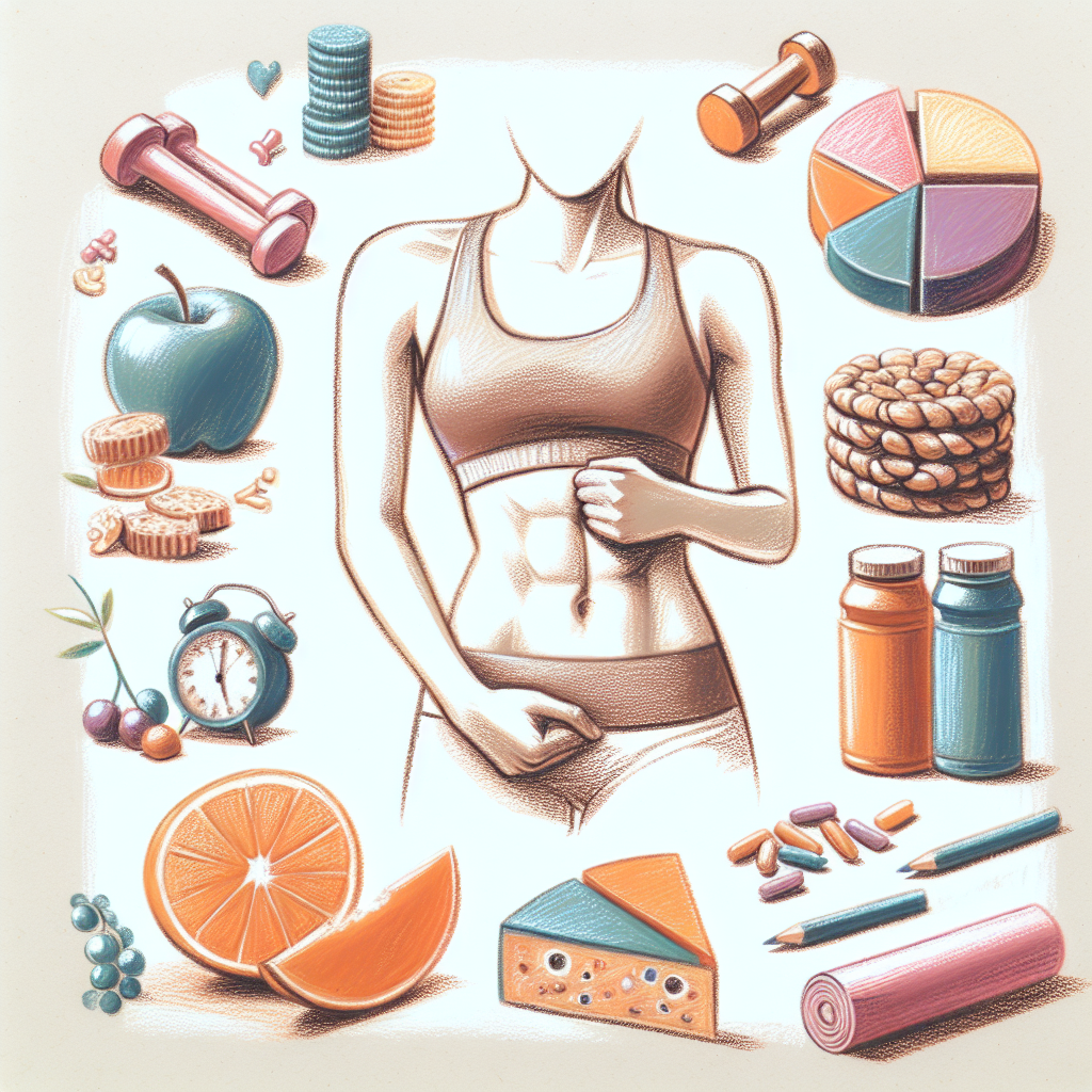 posilovani-bricha-2 - Je nutné pochopit, že...... Pastelková ilustrace znázorňující téma: Cvičení