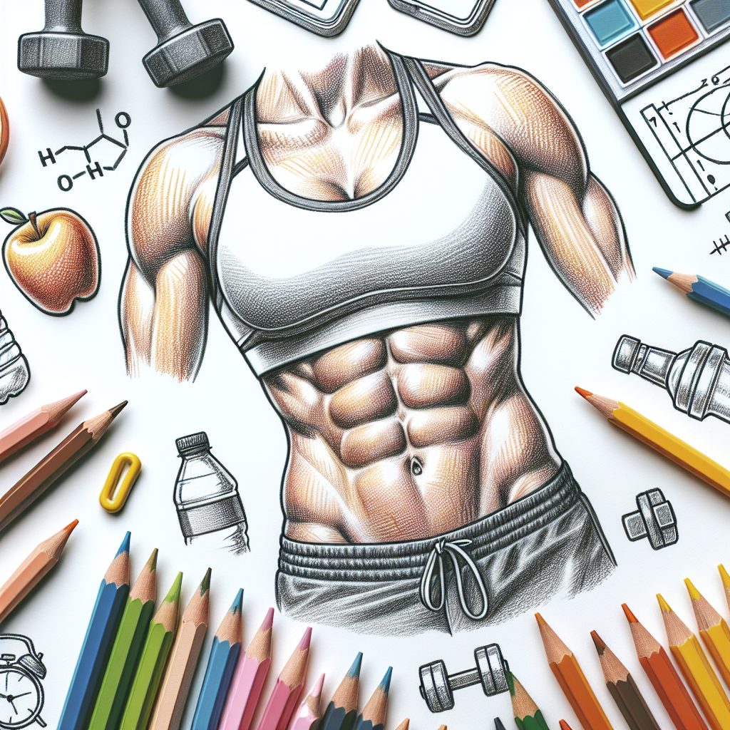 Pastelková ilustrace znázorňující téma: Cvičení a fitness