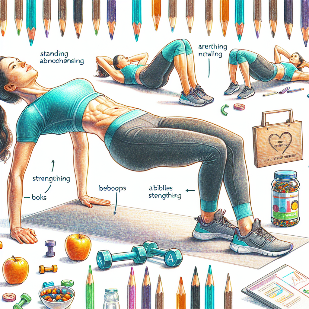 Pastelková ilustrace znázorňující téma: Cvičení