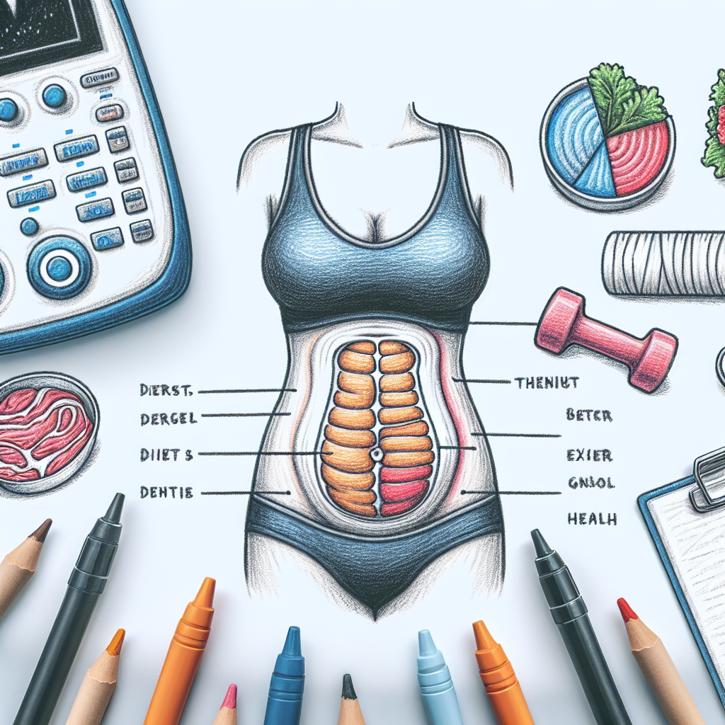 Pastelková ilustrace znázorňující téma: Ultrazvuková vyšetření