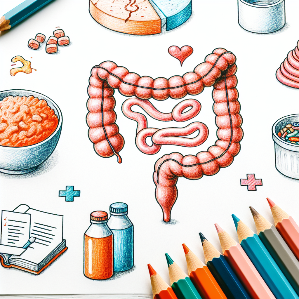 Pastelková ilustrace znázorňující téma: Trávicí zdraví