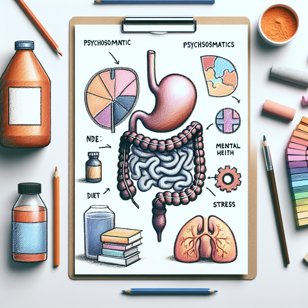 Pastelková ilustrace znázorňující téma: Psychosomatika