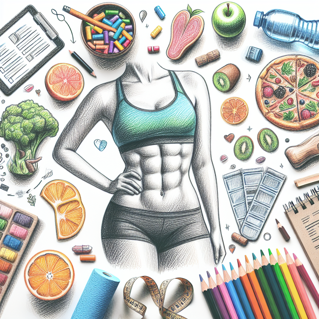 Pastelková ilustrace znázorňující téma: Redukce tuku