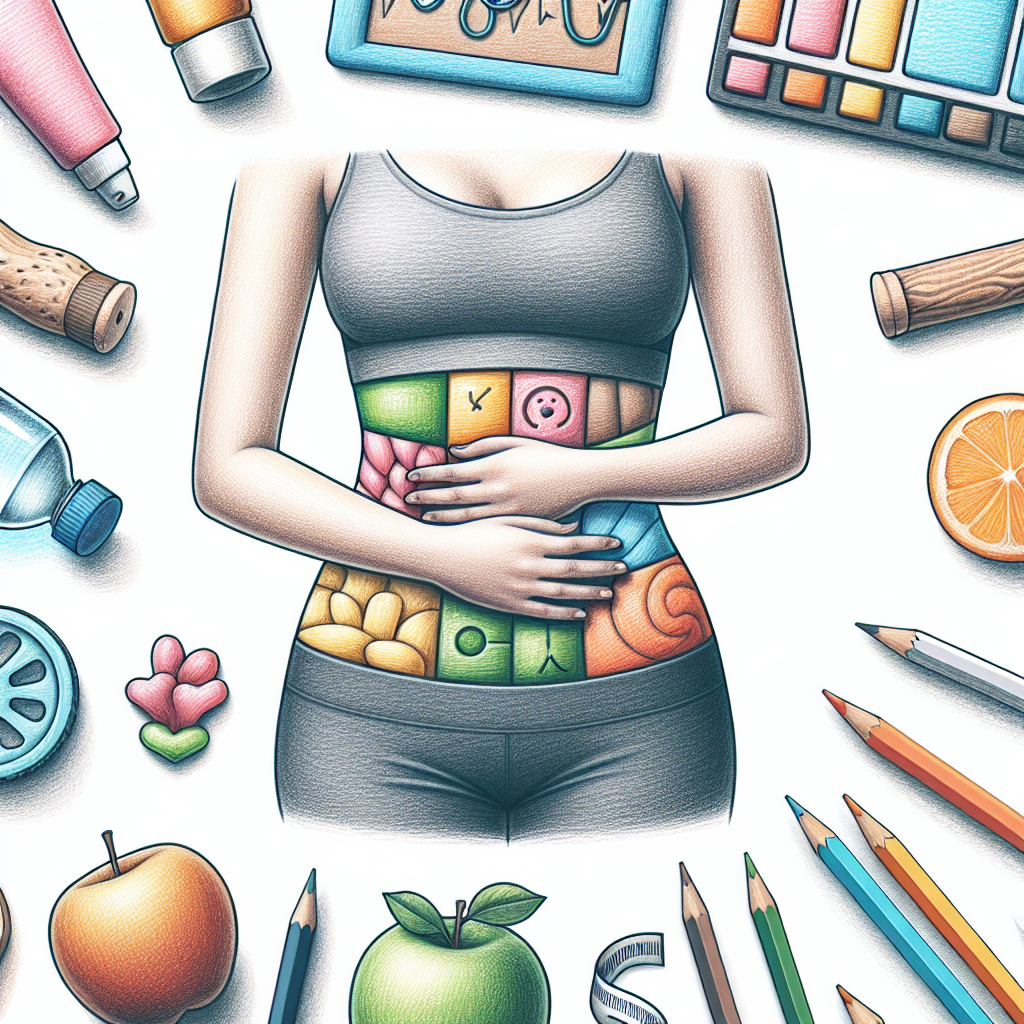 Pastelková ilustrace znázorňující téma: Zdraví a fitness