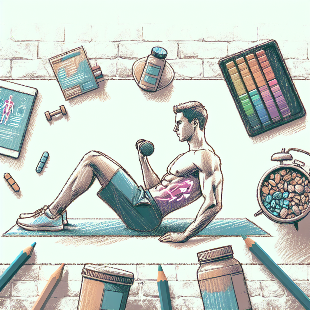 Pastelková ilustrace znázorňující téma: Cvičení a fitness