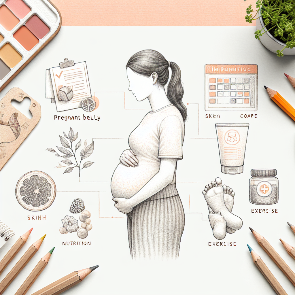 Pastelková ilustrace znázorňující téma: Těhotenství