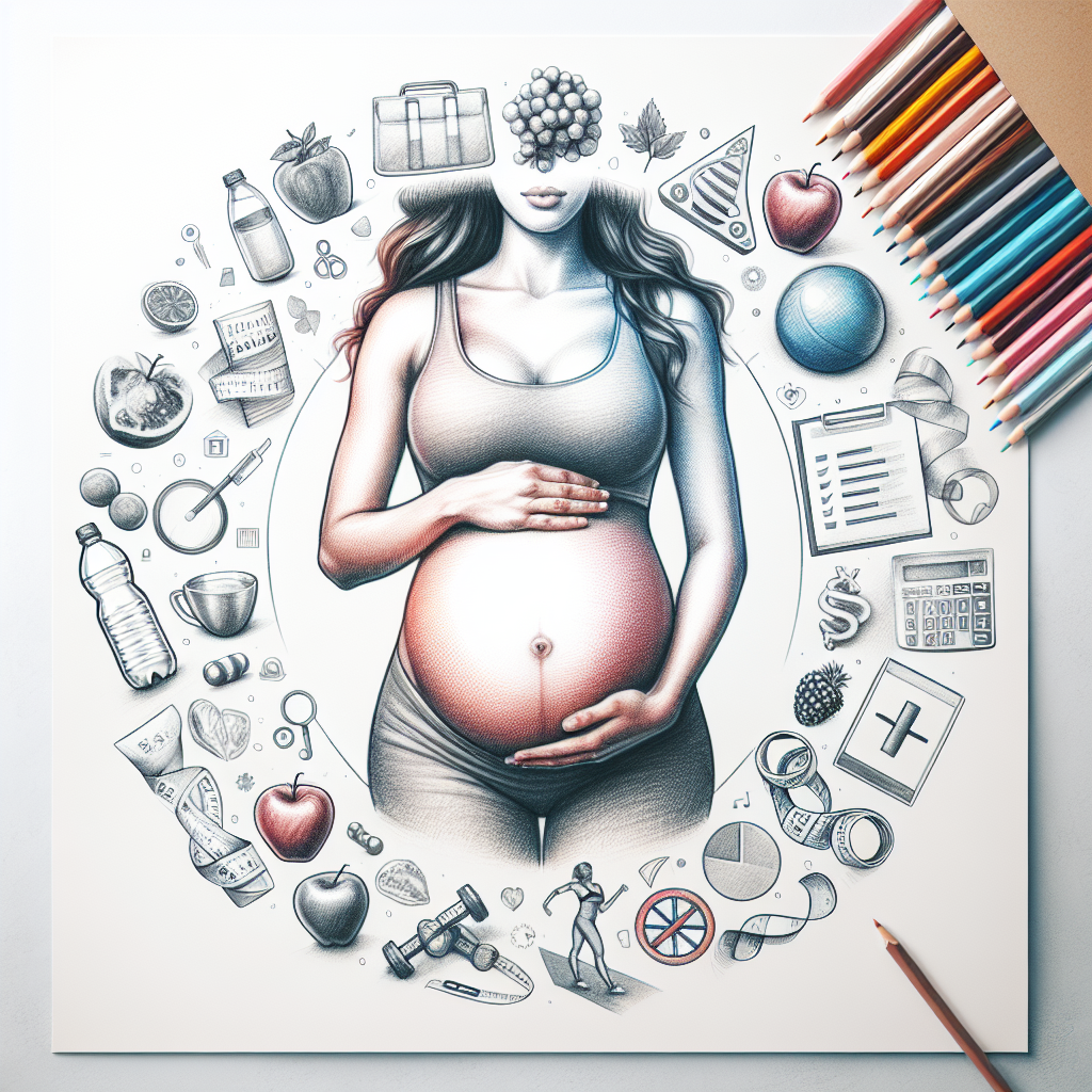 Pastelková ilustrace znázorňující téma: Těhotenství