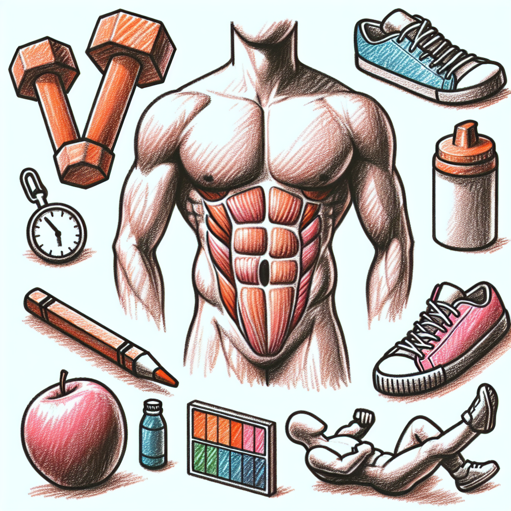 Pastelková ilustrace znázorňující téma: Cvičení a fitness