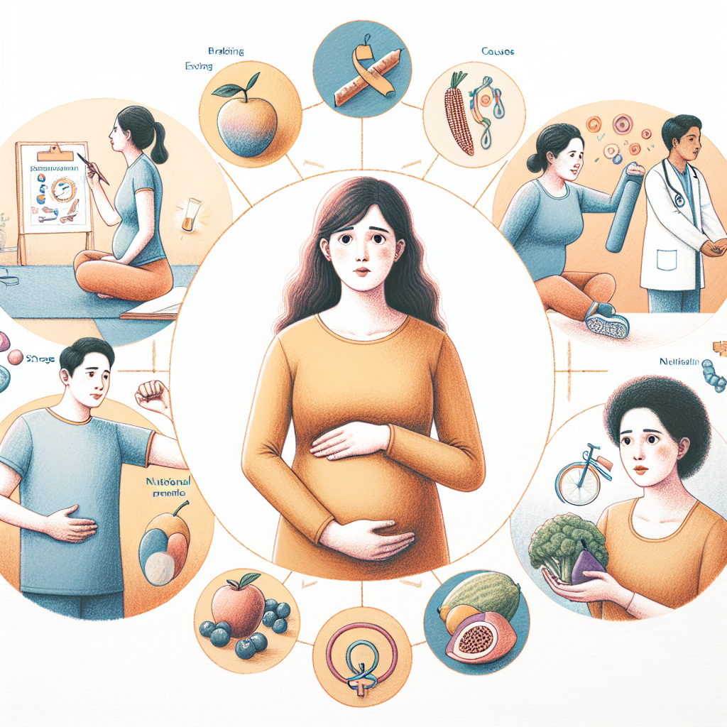 Pastelková ilustrace znázorňující téma: Těhotenství