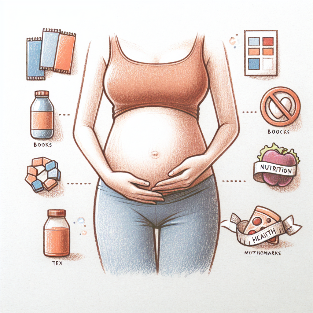 Pastelková ilustrace znázorňující téma: Těhotenství